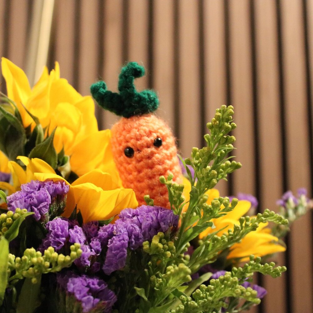 Crochet Carrot Stuffed Toy, amigurumi, soft